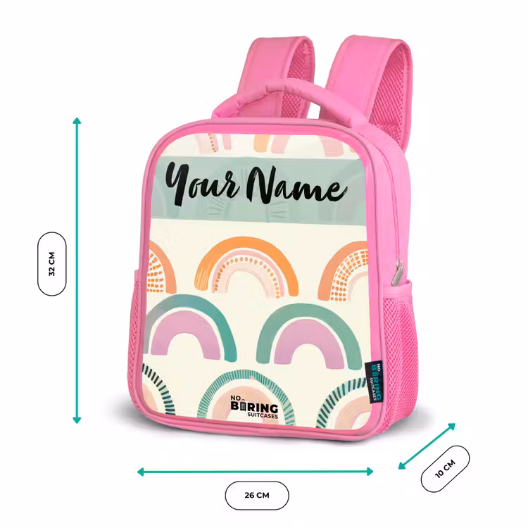 Kids backpack - Pink - Rainbow - Pastel - Pattern — 3