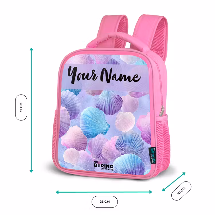 Kids backpack - Pink - Shells - Purple - Blue - Pattern — 3