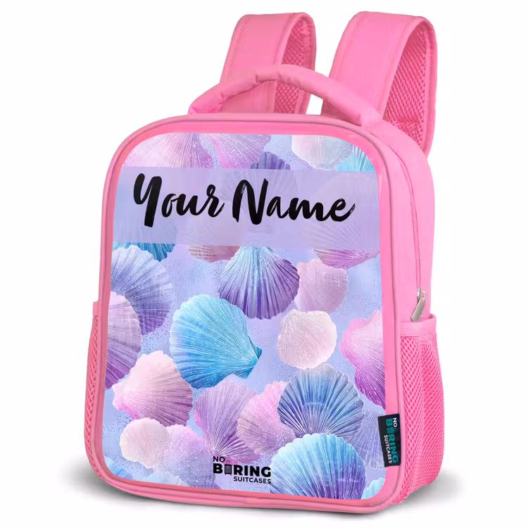Kids backpack - Pink - Shells - Purple - Blue - Pattern — 4