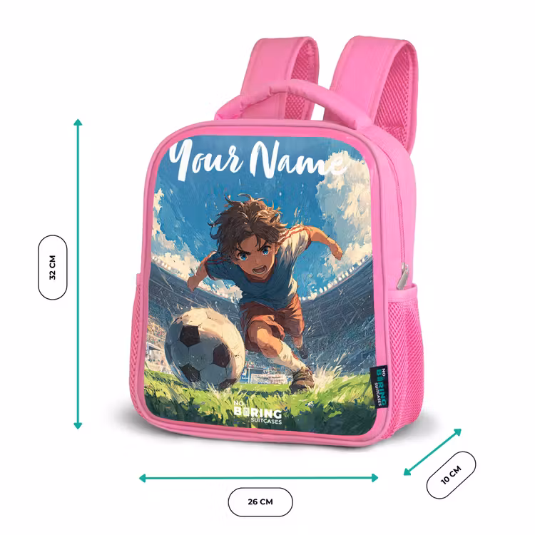 Kids backpack with name - Pink - Stadium - Football - Boy — 3