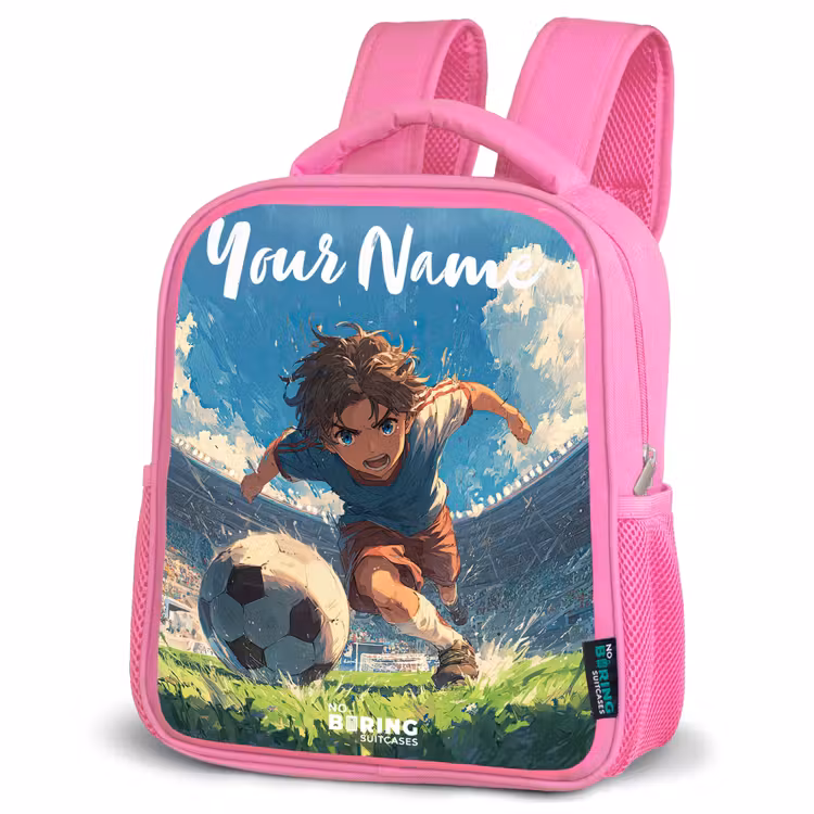 Kids backpack with name - Pink - Stadium - Football - Boy — 4