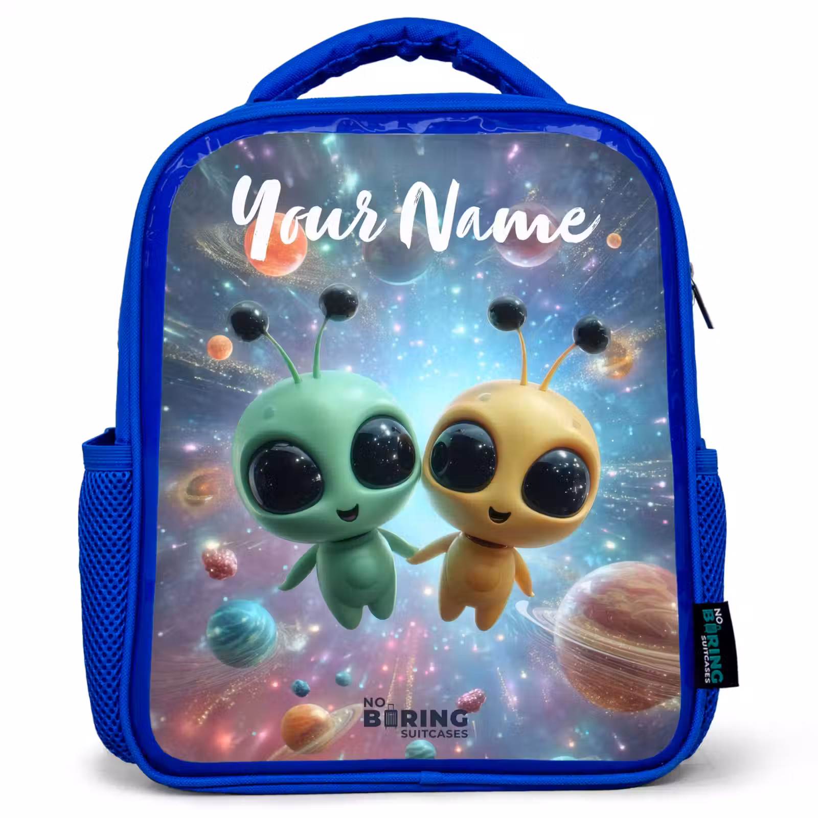 Kids backpack - Blue - Merry alien friends — 1