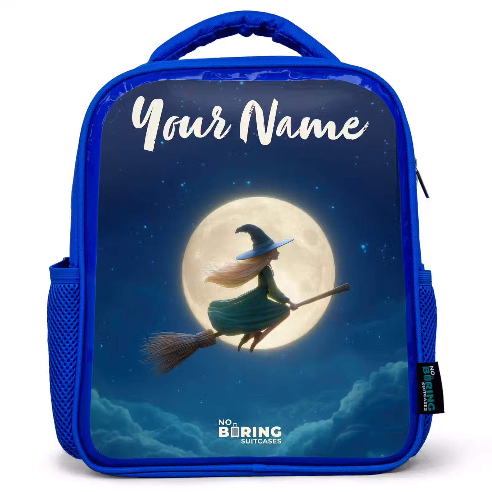 Kids backpack - Blue - Witch in Moonlight Flight — 1