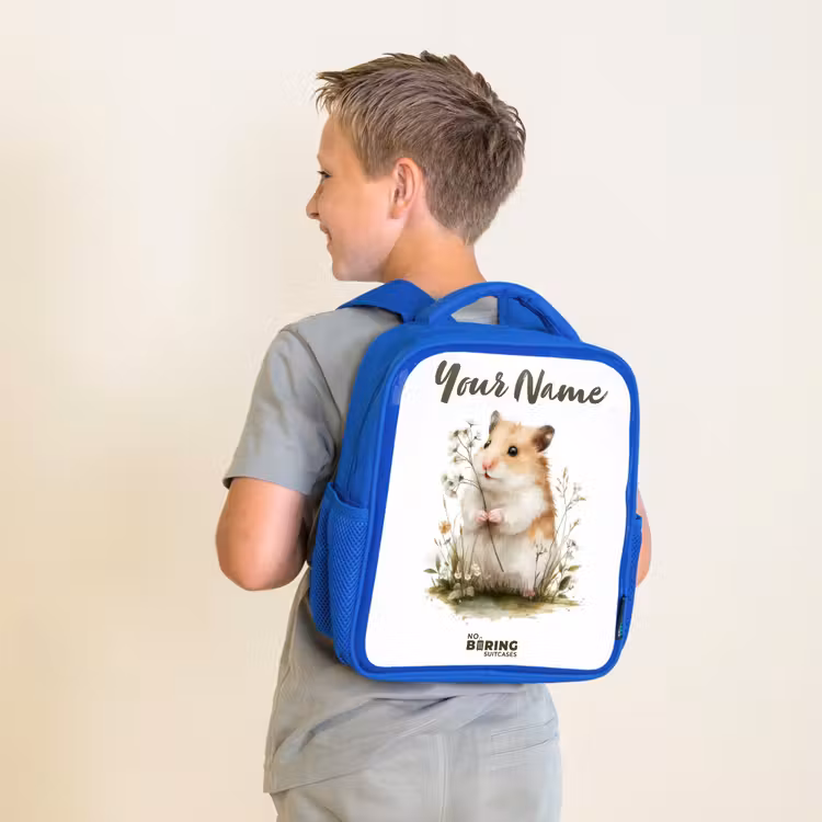 Kids backpack - Blue - Animal - Nature - Hamster — 2
