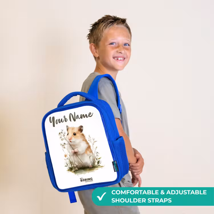 Kids backpack - Blue - Animal - Nature - Hamster — 4