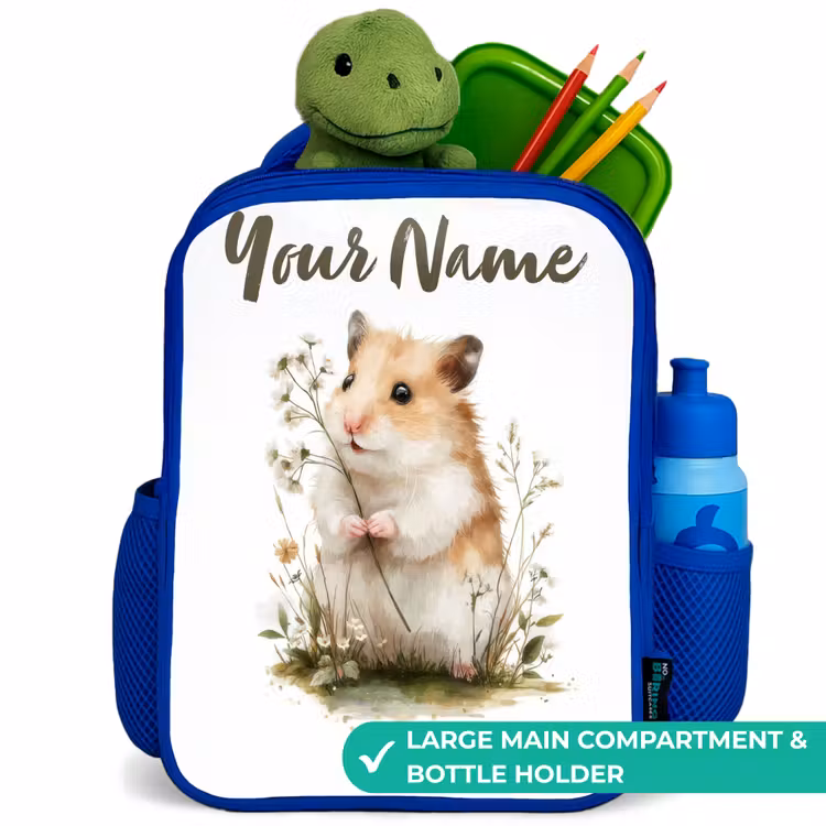 Kids backpack - Blue - Animal - Nature - Hamster — 5