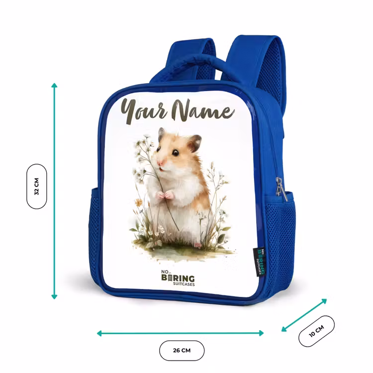 Kids backpack - Blue - Animal - Nature - Hamster — 6