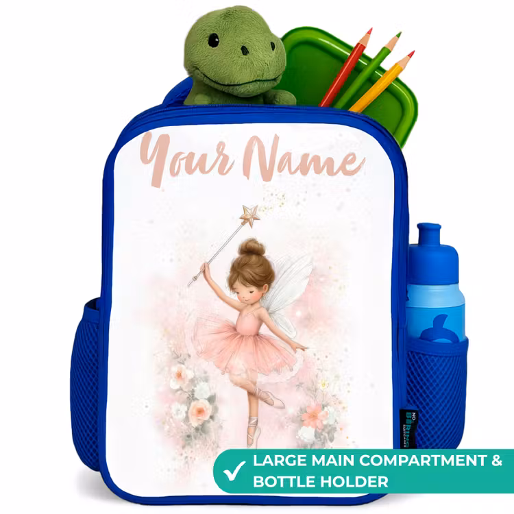 Kids backpack - Blue - Ballerina fairy in pink — 5