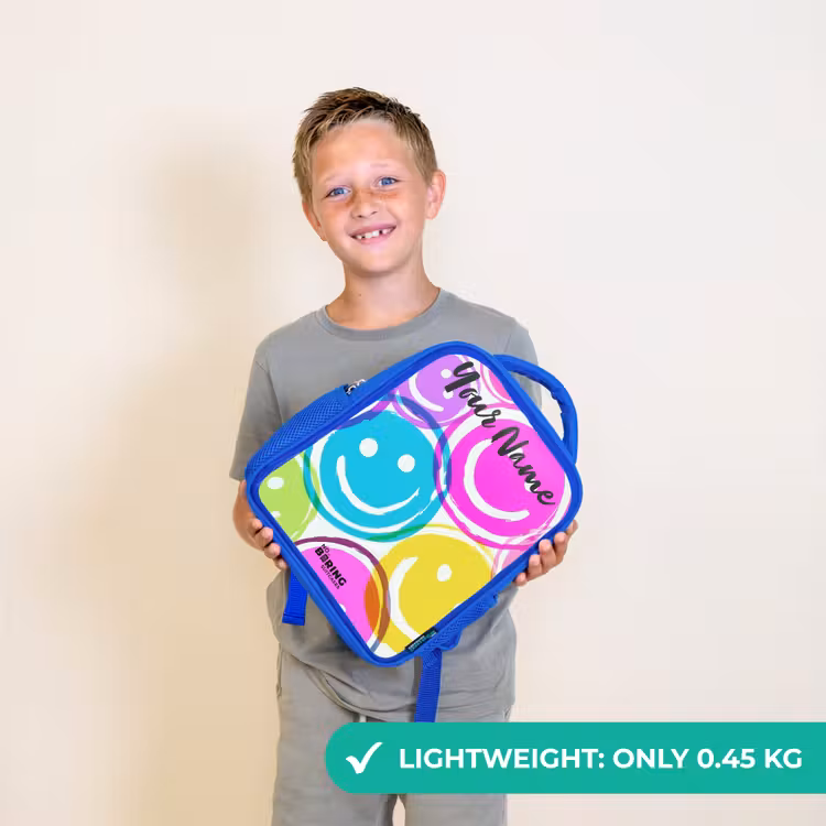Kids backpack - Blue - Colorful explosion of smiles — 3