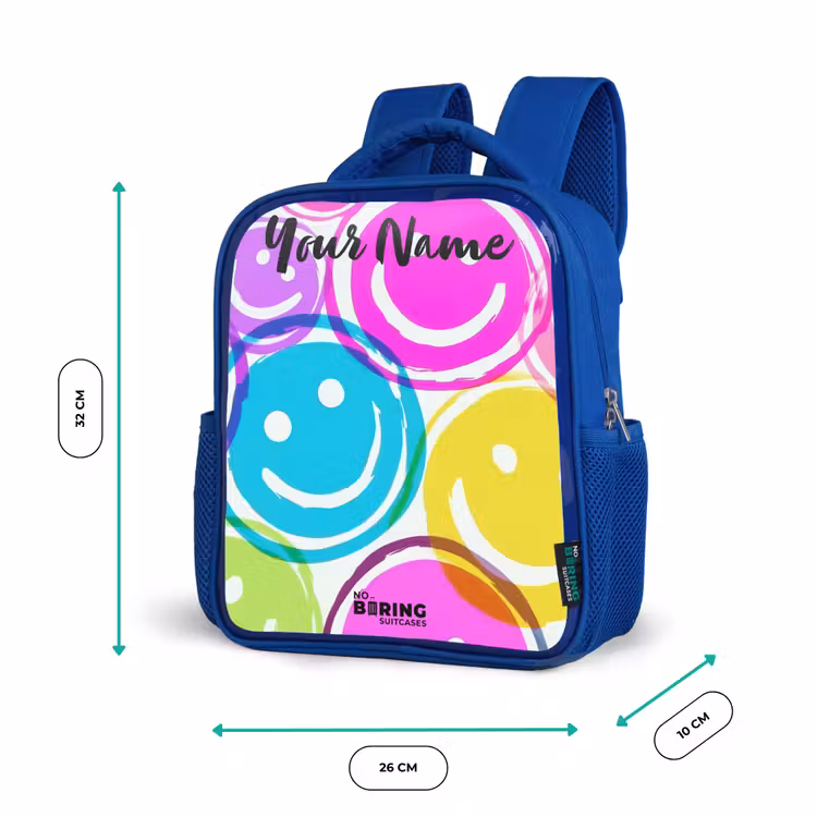 Kids backpack - Blue - Colorful explosion of smiles — 6