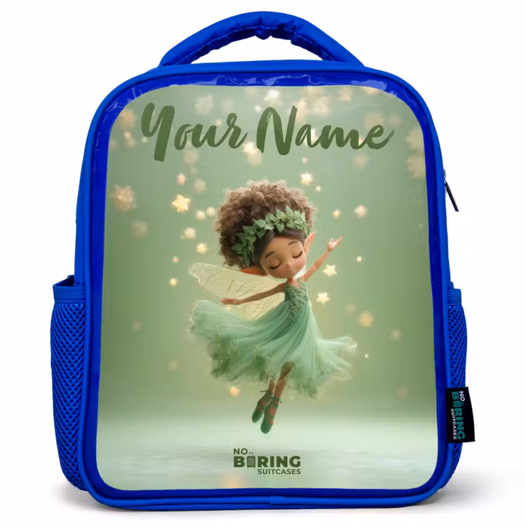 Kids backpack - Blue - Dancing fairy in green light — 1
