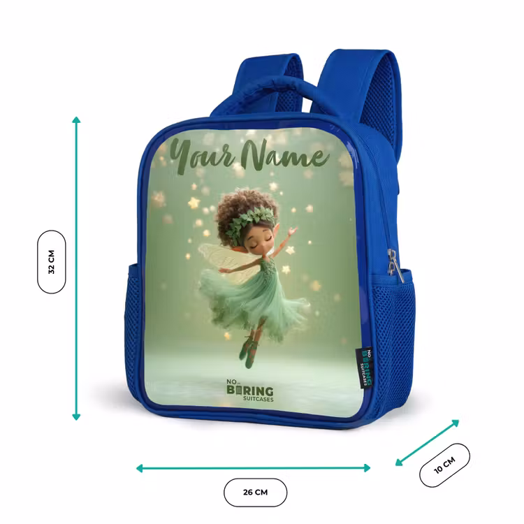 Kids backpack - Blue - Dancing fairy in green light — 6