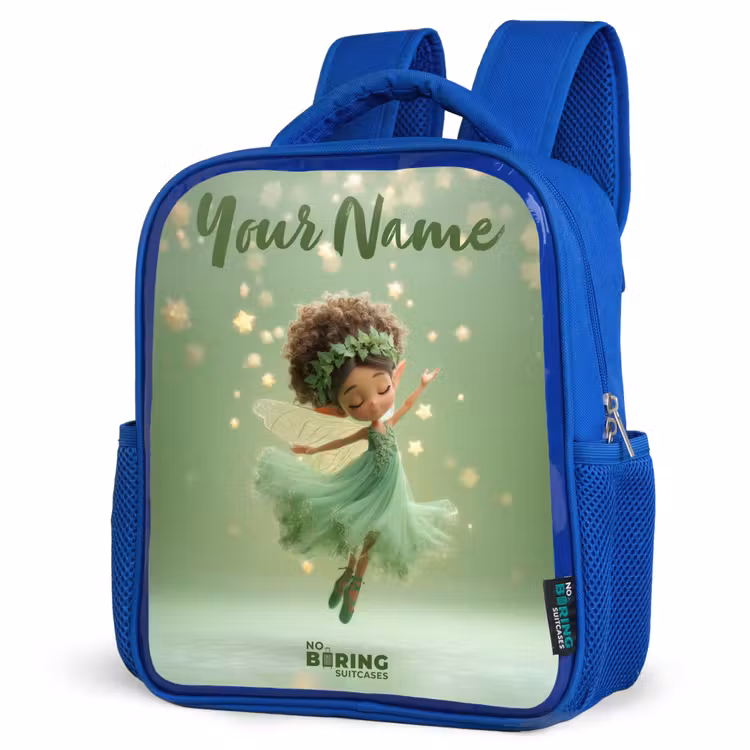 Kids backpack - Blue - Dancing fairy in green light — 7