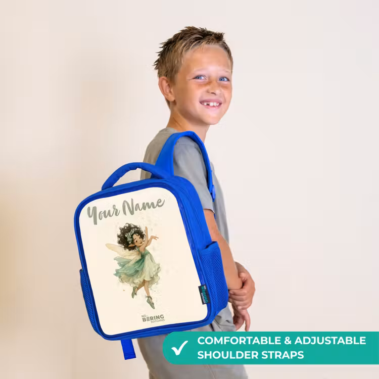 Kids backpack - Blue - Dancing forest fairy — 4