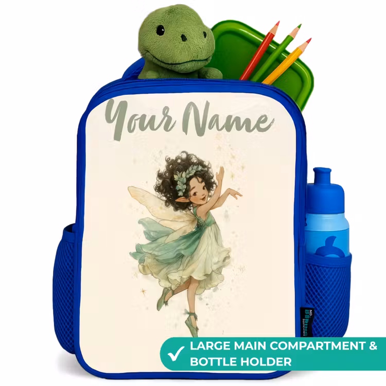Kids backpack - Blue - Dancing forest fairy — 5
