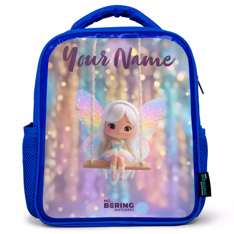 Kids backpack - Blue - Fairy - Elf - Rainbow — 1