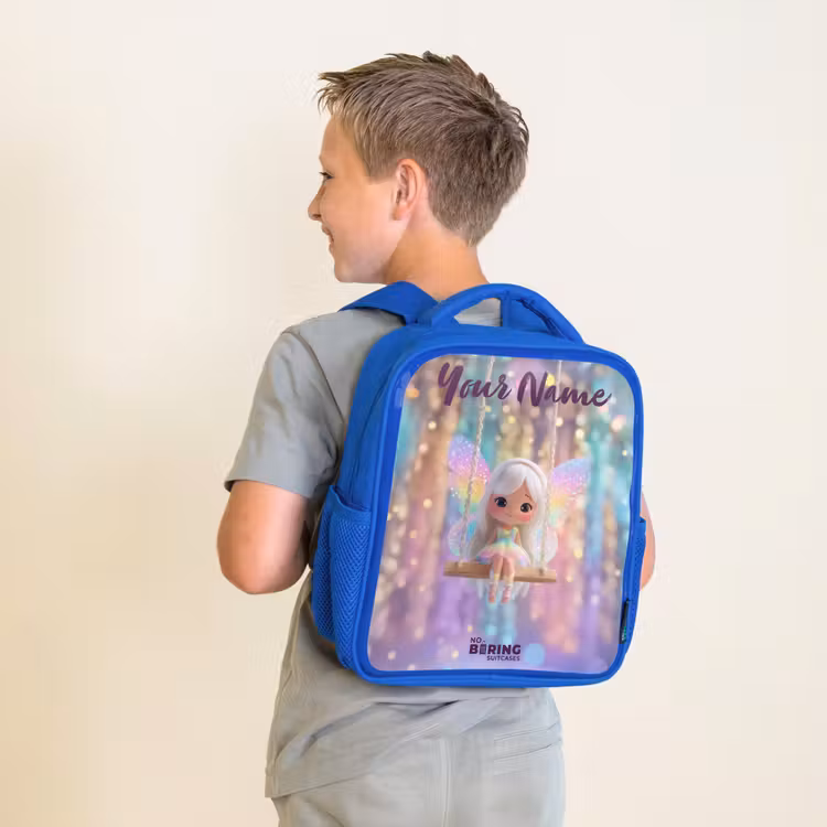 Kids backpack - Blue - Fairy - Elf - Rainbow — 2