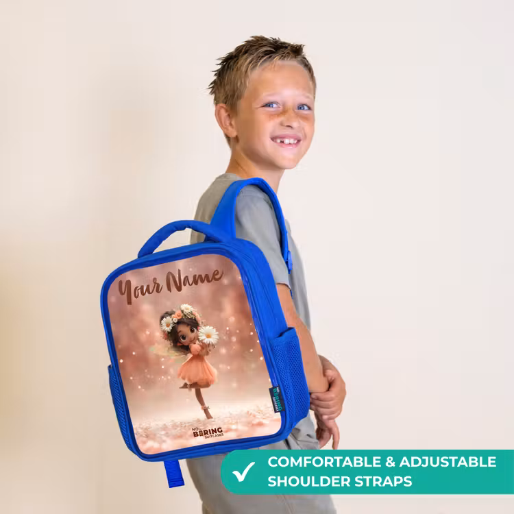 Kids backpack - Blue - Fairy with daisies — 4