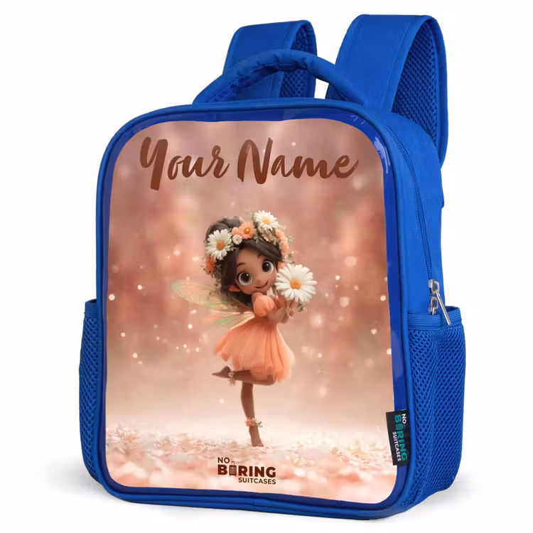 Kids backpack - Blue - Fairy with daisies — 7