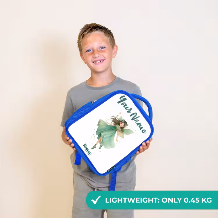 Kids backpack - Blue - Floating green elf — 3