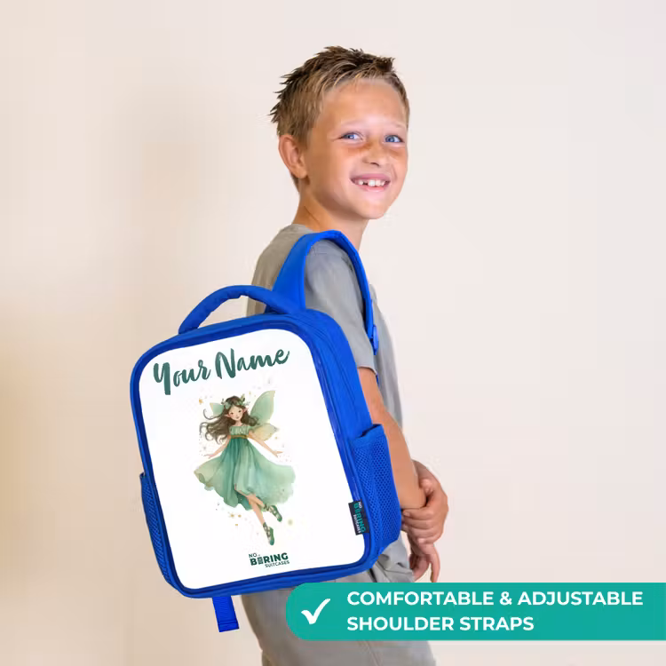 Kids backpack - Blue - Floating green elf — 4