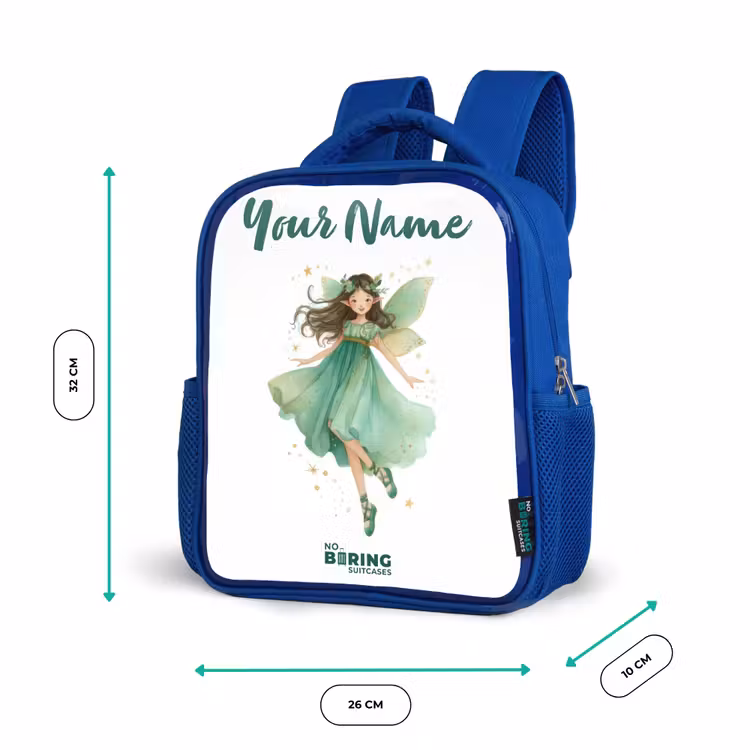 Kids backpack - Blue - Floating green elf — 6