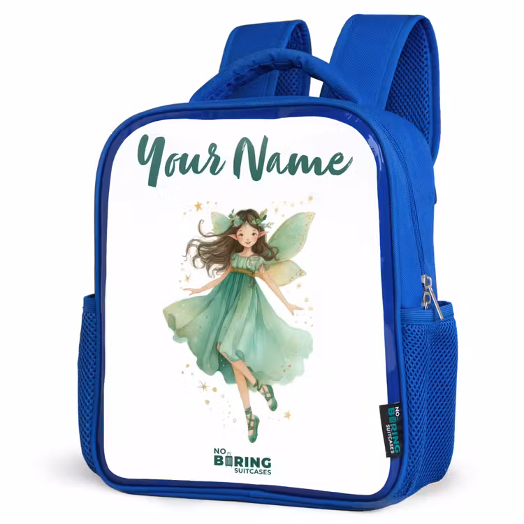 Kids backpack - Blue - Floating green elf — 7