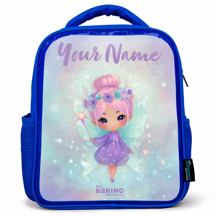 Kids backpack - Blue - Flower fairy in pastel shine — 1