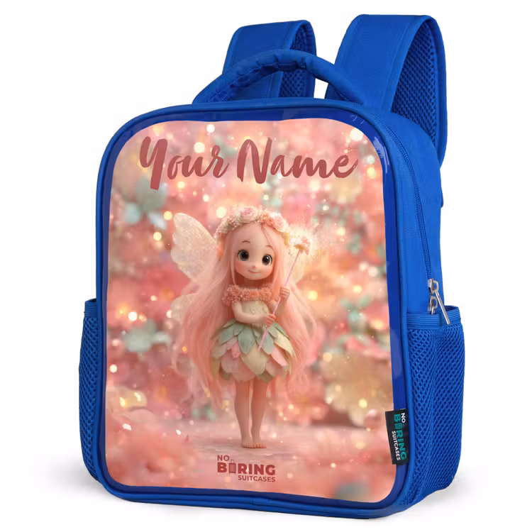 Kids backpack - Blue - Flower fairy in pink fairy world — 7