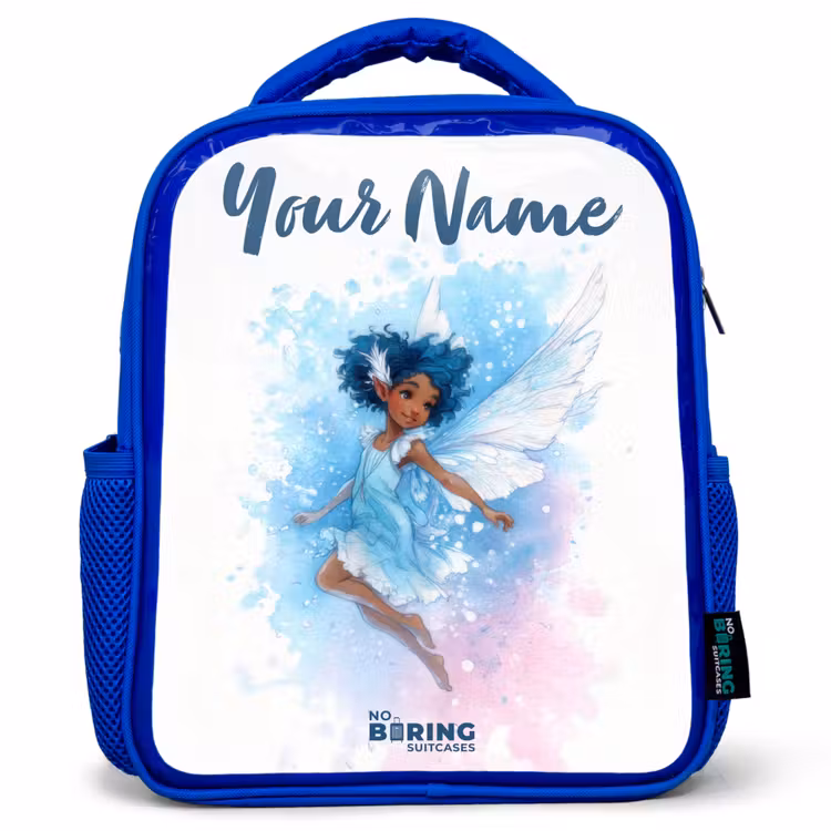 Kids backpack - Blue - Flying fairy in shades of blue — 1