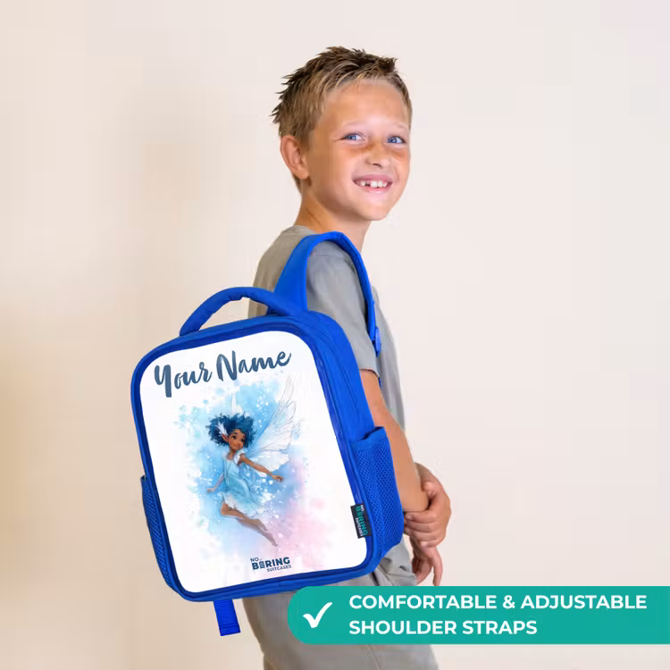 Kids backpack - Blue - Flying fairy in shades of blue — 4