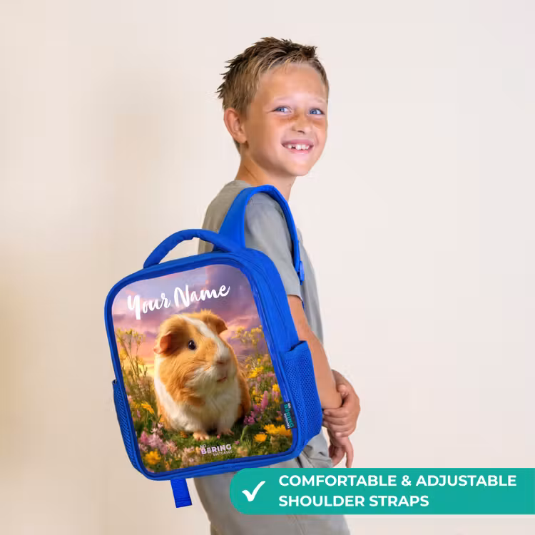 Kids backpack - Blue - Guinea pig - Nature - Animal — 4