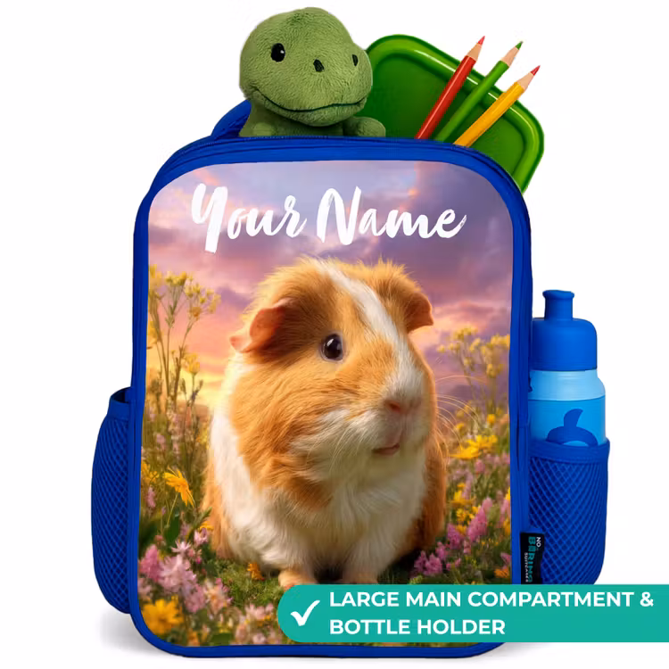 Kids backpack - Blue - Guinea pig - Nature - Animal — 5