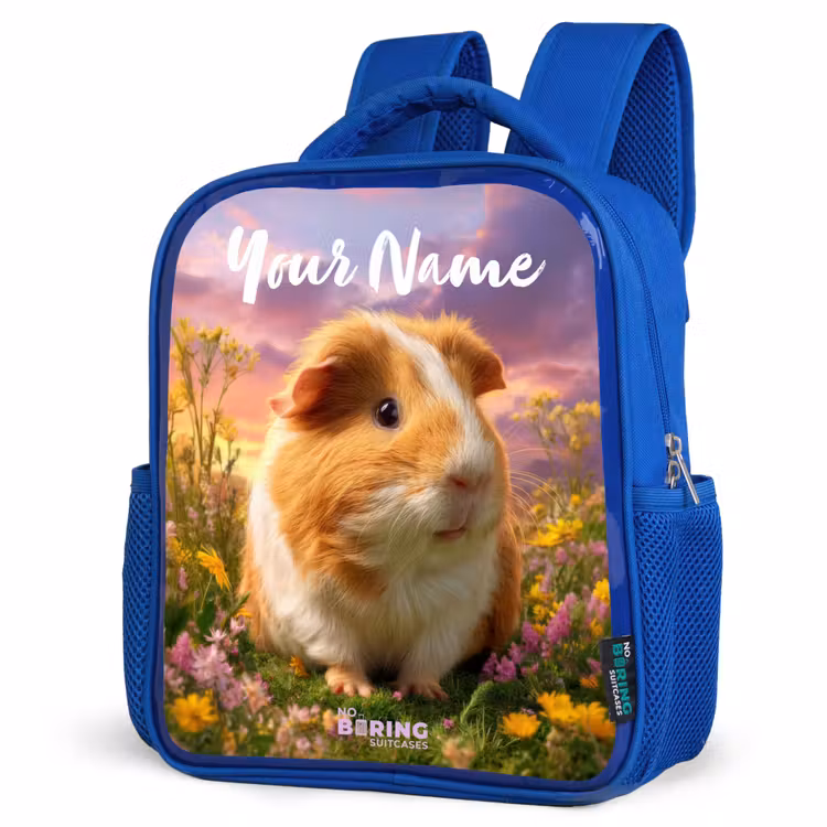 Kids backpack - Blue - Guinea pig - Nature - Animal — 7