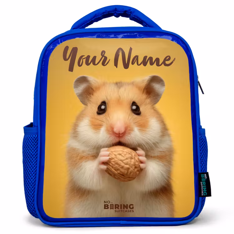 Kids backpack - Blue - Hamster - Walnut - Animal — 1
