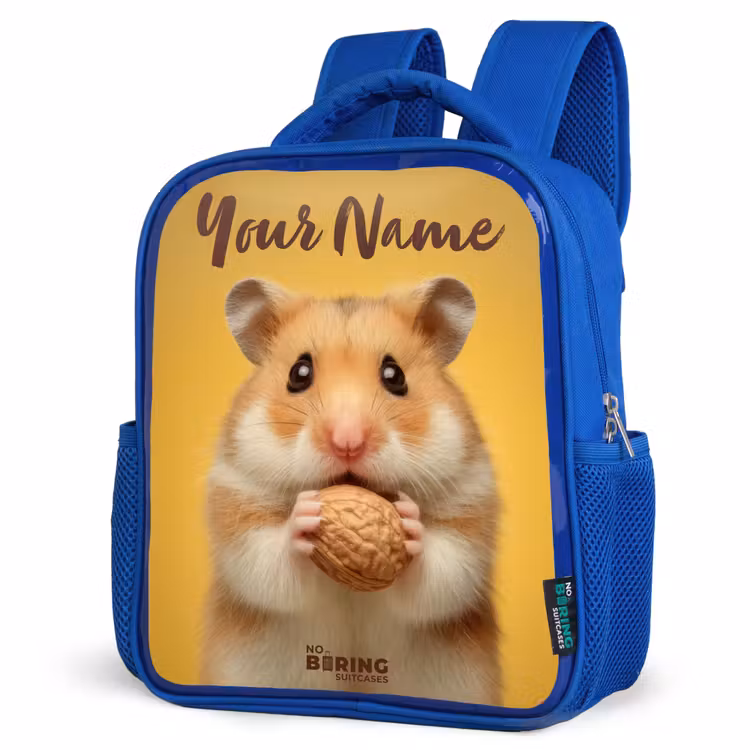 Kids backpack - Blue - Hamster - Walnut - Animal — 7
