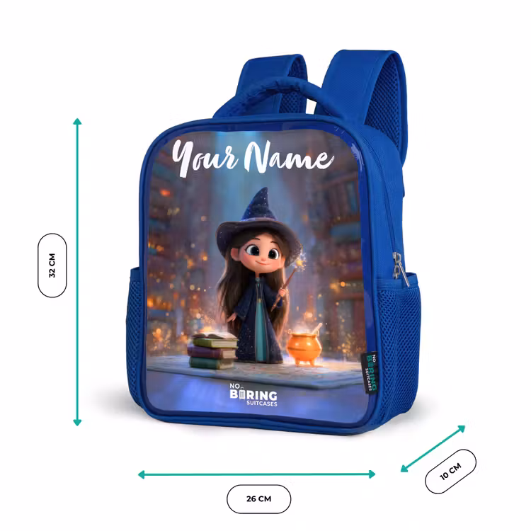 Kids backpack - Blue - Little enchantress in library — 6