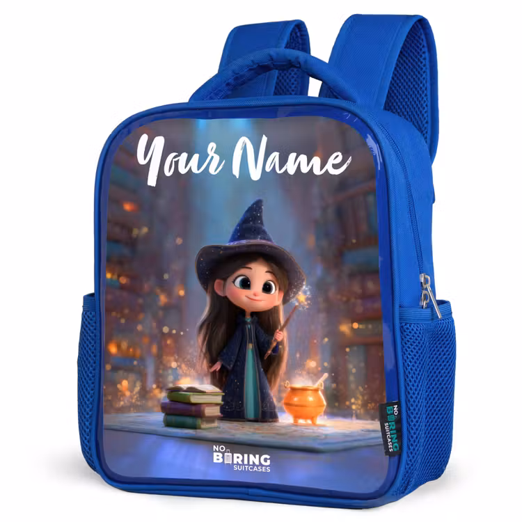 Kids backpack - Blue - Little enchantress in library — 7