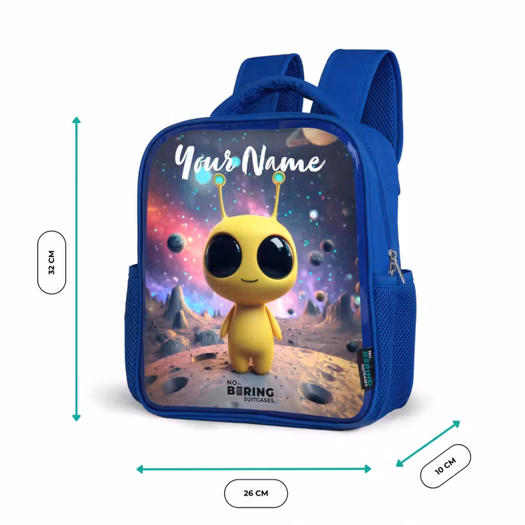 Kids backpack - Blue - Merry alien creature — 6
