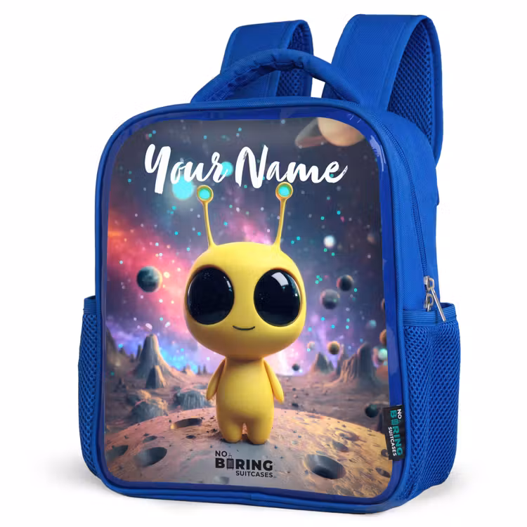 Kids backpack - Blue - Merry alien creature — 7