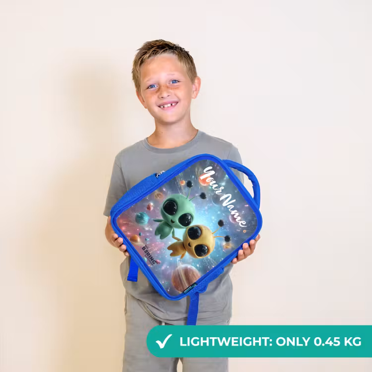 Kids backpack - Blue - Merry alien friends — 3