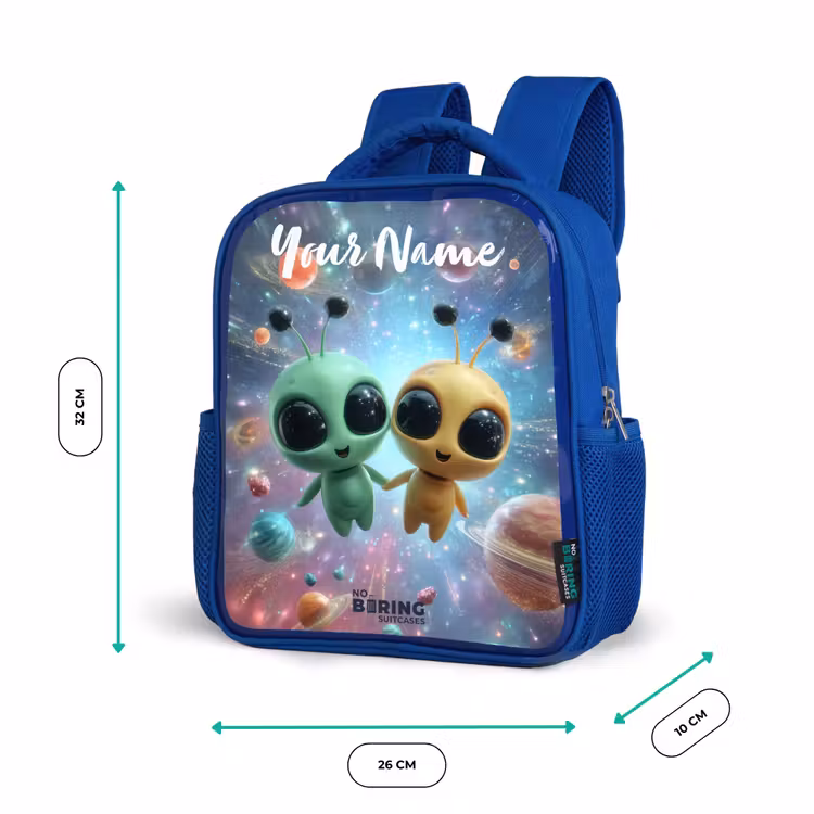 Kids backpack - Blue - Merry alien friends — 6
