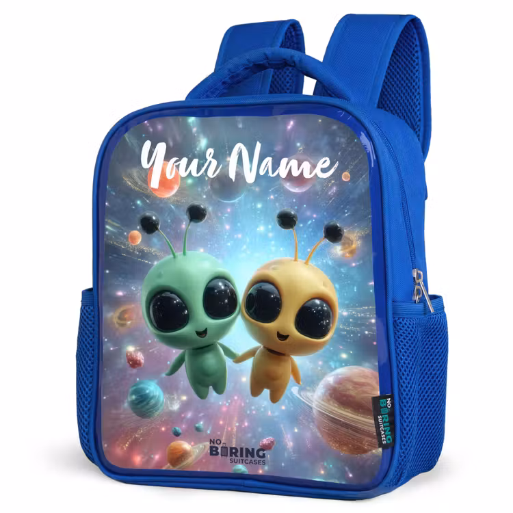 Kids backpack - Blue - Merry alien friends — 7