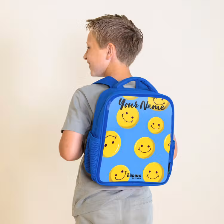Kids backpack - Blue - Merry smiley rain — 2