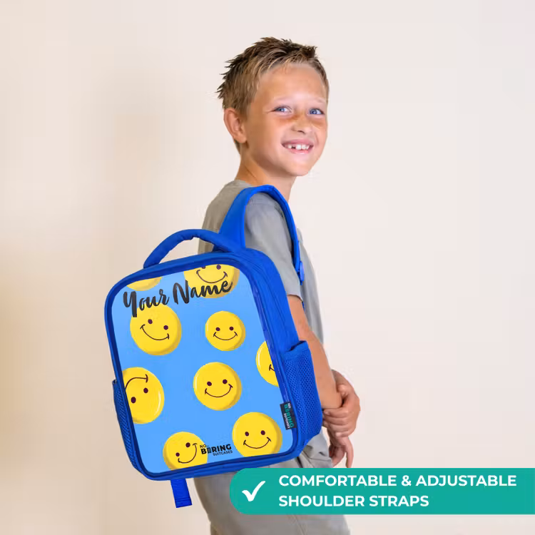 Kids backpack - Blue - Merry smiley rain — 4