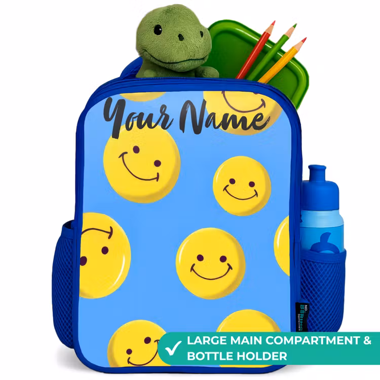 Kids backpack - Blue - Merry smiley rain — 5