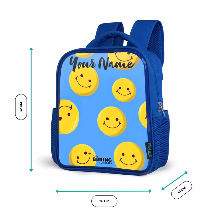 Kids backpack - Blue - Merry smiley rain — 6