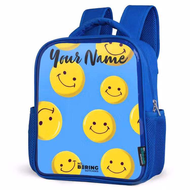 Kids backpack - Blue - Merry smiley rain — 7