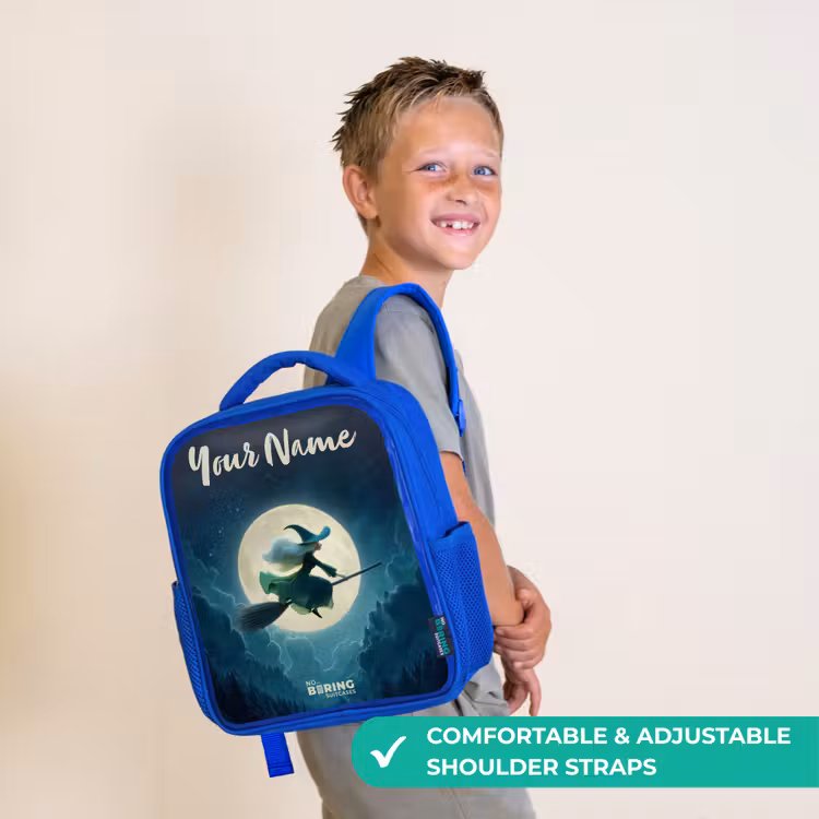 Kids backpack - Blue - Night Flight over the Forest — 4