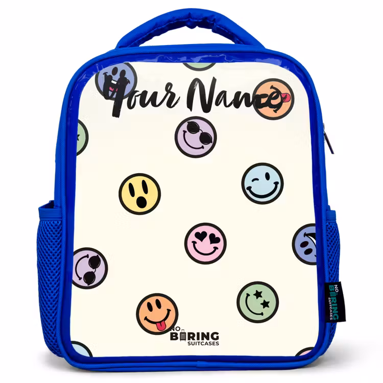 Kids backpack - Blue - Playful smiley mix — 1